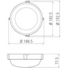 Sieninis šviestuvas Bikuvalt LED pertvarinis šviestuvas LUXIA 10W ROUND, 700lm, IP65, AC220-240V, 50/60Hz, šviesos kamp