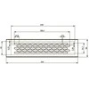 GTV Ventiliacinės grotelės 245 x 60 mm, šviesaus antracito spalva
