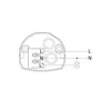 GTV Judesio jutiklis CR-9 mini, maks.1200W,AC220-240V,50/60Hz,180°/360°,maks.12m,IP65,LED,balt