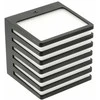 Lauko sieninis LED šviestuvas SIROLO, 10W, 1000lm, 4000K, IP54, Juodas, GTV