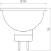 GTV LED ŠVIESOS, SMD 2835, NEUTRALIAI BALTOS spalvos, MR16, 6W, 12V, ŠVIESOS kampas 120*, 420l