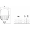 LED lemputė F140 43W, 4600lm, E40, AC 230V 50/60 4000K, LD-ALF140-43W, GTV