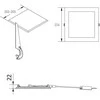 GTV LED šviestuvas MATIS PLUS, 19W, 1520lm, AC220-240V, 50/60Hz, 120°, 3000K, įleidžiamas, bal