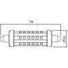 LED R7s lemputė J78, 4000K, 5W, 500lm, LD-J7806WE-40, GTV