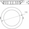 25W LED įleidžiamas šviestuvas GTV AREZZO, baltas, 3000/4000/6400K, IP54