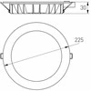 35W LED įleidžiamas šviestuvas GTV AREZZO, baltas, 3000/4000/6400K, IP54