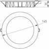 18W LED įleidžiamas šviestuvas GTV AREZZO, baltas, 3000/4000/6400K, IP54