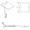 Lubinis šviestuvas GTV LED šviestuvas MATIS PLUS, 13W, 1020lm, AC220-240V, 50/60Hz, 120°, 4000K, įleidžiamas, bal