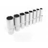 Hogert 1/2" 12-point socket wrench set, 8 pcs.