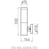 GTV Sodo šviestuvas MILAN-A, E27, MAX.40W, IP54, AC220-240V, 50-60Hz, plokščias, inox
