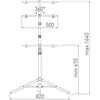 GTV Stovas halogeniniams šviestuvams, dvigubas, 2x500W