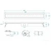 Pro Drain Latakas su įklijuojama plytele Basic (sausas) 70 cm