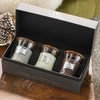 WoodWick Aromatinių žvakių rinkinys (Fireside, White Teak, Sand &amp; Driftwood), 3 x 85 g