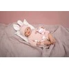 Arias Reborn lėlė Lucia 45 cm – rankų darbo, rožiniai megzti rūbai