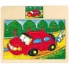 Bino Medinė dėlionė raudona mašina, 2+