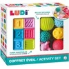 LUDI ankstyvojo ugdymo sensorinis rinkinys – kamuoliukai ir kubeliai, 10+ mėn.