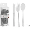 24 sidabrinių plastikinių stalo įrankių rinkinys, 24×8.2×5 cm, 10683, Kinvara