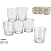 6 stiklo vandens stiklinių rinkinys 256 ml, 9 × 8 × 8 cm, KITCHEN&GO