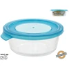 Apvali stiklinė pietų dėžutė 950 ml, 7 x 19,2 x 17,6 cm, KITCHEN&GO