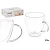 Puodeliai stikliniai 6 vnt su dvigubomis sienelėmis 270 ml Vivalto 85373