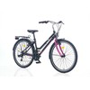 Miesto dviratis 26" Corelli TopVelo Shiwers V-brake 21-Speed, rėmas-16", rožinė/juoda/mėlyna/balta