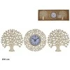 Pulksteņa komplekts 2 koki 24 cm balts 24 x 24 x 3 cm DECORLIFE ()