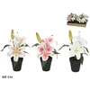 Dirbtinė orchidėja vazone x3 – 32 cm, 22x22x32 cm, LITO