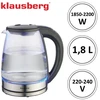 Elektrinis virdulys Klausberg KB 7887 su temperatūros ekranu 1,8 l, galia 2200 W