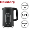 Elektrinis virdulys Klausberg KB 7891 su LED skydeliu, tūris 1,7 l 2200 W