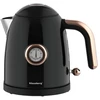 Elektrinis virdulys su termometru, nerūdijančio plieno, juodas, 1,0 l, 1200 W, KB 9017, Klausberg