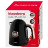 Elektrinis virdulys su termometru, nerūdijančio plieno, juodas, 1,0 l, 1200 W, KB 9017, Klausberg