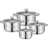 Galicja 4 vazonų rinkinys: 14/16/18/22 cm – 1,2/1,8/2,5/4,5 l, 47009, 44 x 25,5 x 15,5, GALICIA