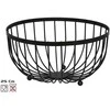 Juodas metalinis vaisių dubuo 25x25x13 cm, KITCHEN&amp;GO