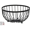 Juodas metalinis vaisių dubuo 25x25x13 cm, KITCHEN&GO