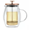 Kavos/arbatos stūmoklinis kavinukas, stiklinis, vario spalvos, 0,60 L, Klausberg, KB 7722