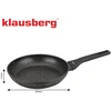 Keptuvė, aliumininė, juodo marmuro, Ø24 cm, Klausberg, KB 7988, su marmurine nelimpančia danga
