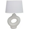 Keraminė stalinė lempa Portet, balta, 14.00 × 23.00 × 36.00 cm, DECORLIFE