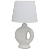 Keraminė stalinė lempa Seville, balta, 20.00 × 20.00 × 33.00 cm, DECORLIFE