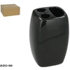 Keraminis dantų šepetėlių laikiklis, 220 ml, juodas, 5.00 x 6.00 x 11.00, BATH&amp;GO