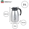 King Hoff Termosas, plieno, 2 L, dvigubų sienelių, KINGHoff, KH 1994