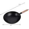 King Hoff Keptuvė Wok keptuvė 30 cm, anglinio plieno, marmurinė nelimpanti danga, medinė rankena, kinghoff, kh-1983