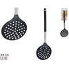 Virtuvinis samtis (kiaurasamtis) juodas plienas Togo, 34,5 x 10 x 7 cm, KITCHEN&amp;GO