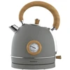 Klausberg Elektrinis virdulys su termometru, nerūdijančio plieno, pilkos spalvos su medžiu, 1,8 l, 2200 W, KB