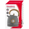 Klausberg Elektrinis virdulys su termometru, nerūdijančio plieno, pilkos spalvos su medžiu, 1,8 l, 2200 W, KB