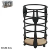 Metalinis ir medinis stalo įrankių laikiklis, juodas, 10.00 x 10.00 x 16.00, KITCHEN&amp;GO