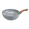 Oliver Voltz Aliumininė Wok keptuvė su marmuro akmens stiliaus keramine danga, 26 x 10 cm, 5V1320J26H, Oliver Vol