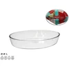 Ovalus stiklinis kepimo indas 30x21x6 cm 2,4 l, MARINEX. Pagaminta Brazilijoje