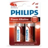 PHILIPS alkaline LR14 (C) šarminės baterijos, 2 vnt./lizdinėje pakuotėje, 009000313