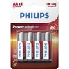 PHILIPS alkaline LR6 (AA) šarminės baterijos, 4 vnt./lizdinėje pakuotėje, 009000312