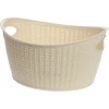 Plastikinis krepšys su mezgimo raštu, 9 l, 22814, kreminis, 35 x 28,5 x 18,5, ALSEA